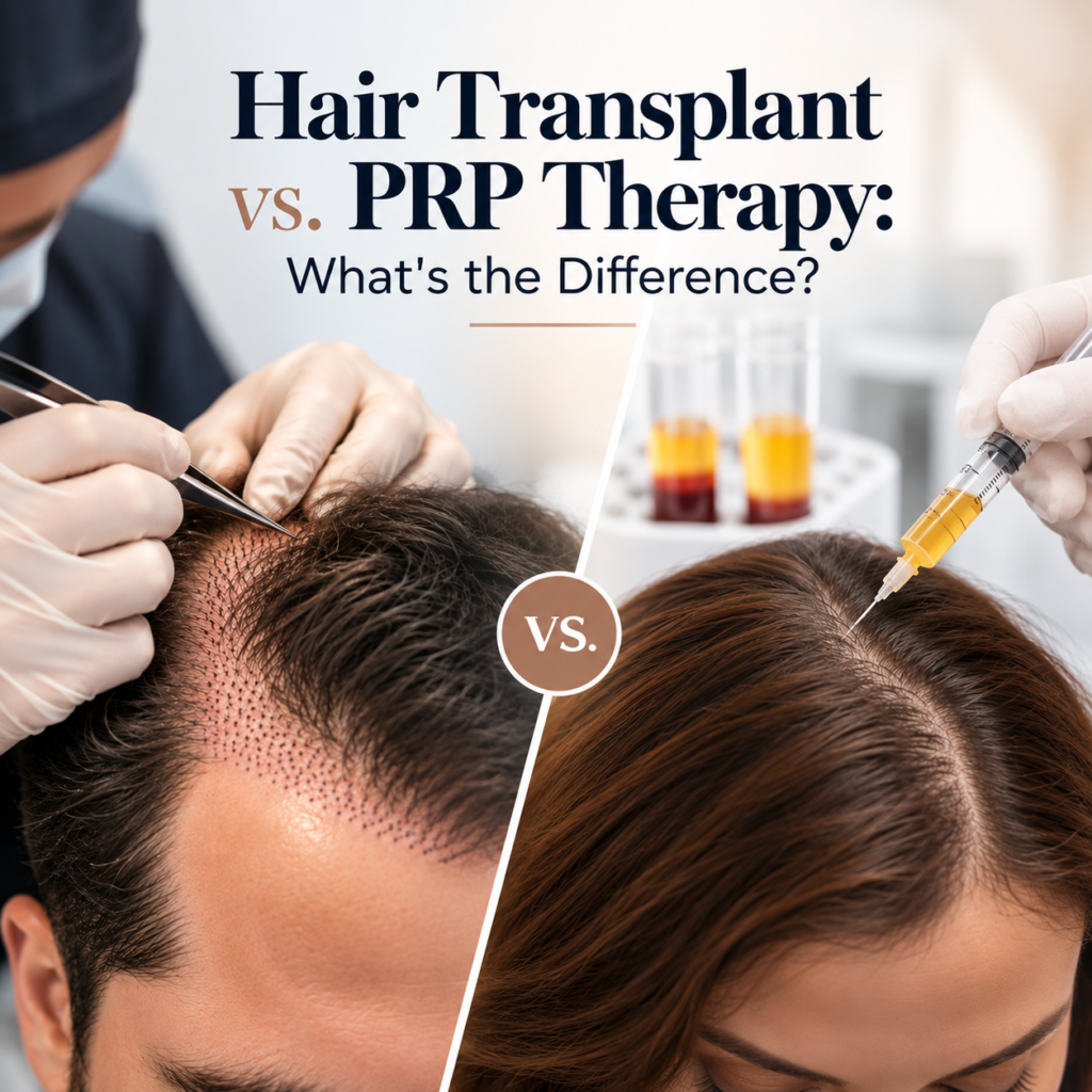 The appropriate option depends on factors such as the type and progression of hair loss, donor-area quality, age, medical history, scalp condition, expectations, and the presence of viable follicles in thinning areas. Some patients may be candidates for transplantation, others may be offered non-surgical treatments such as PRP, and in some cases PRP may be used alongside other hair-loss treatments. A professional scalp and hair assessment is important because not every form of hair loss responds to the same treatment, and identifying the underlying cause should come before deciding on a procedure.